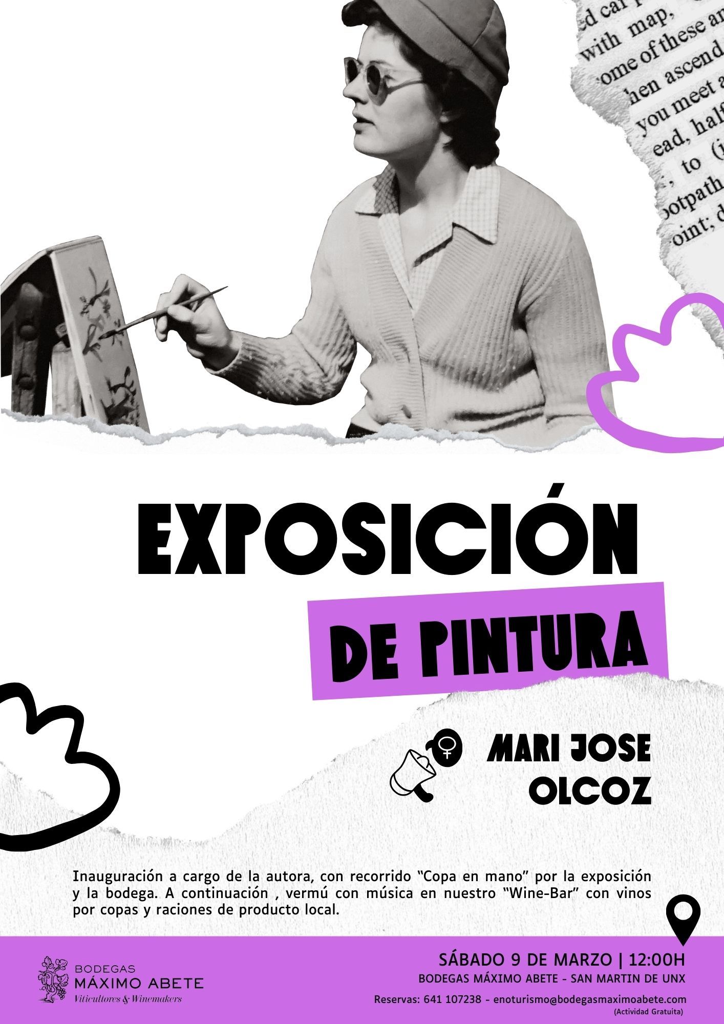Jornada de Puertas Abiertas por el #8M en Bodegas Máximo Abete de San Martín de Unx en Navarra